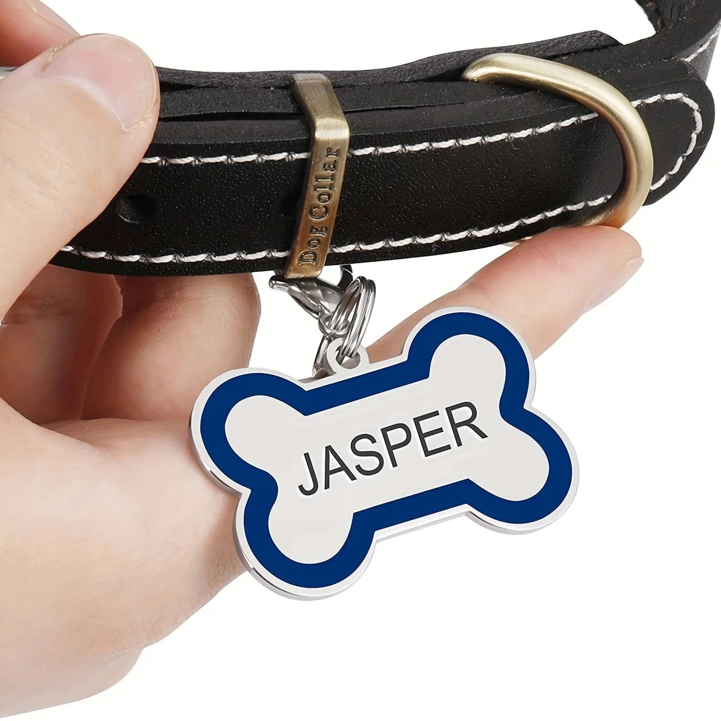 Engraved Dog Collar with Name & Phone Number Adjustable Custom Puppy Collar Pet ID Tag for Small Medium Large Dogs & Cats Collar