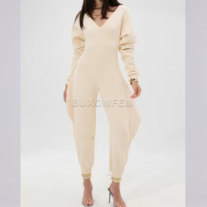 Fashion Outwear Female Club Bodysuits New Stylish Causal Jumpsuits Women's Set Long Sleeve Sets 2025 Ladies Streetwear Clothings