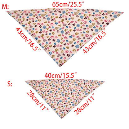 S/M/L/XL 10PCS Dog Bandana Cotton Dog Puppy Bibs Scarf Dog Bandans for -Large Dogs