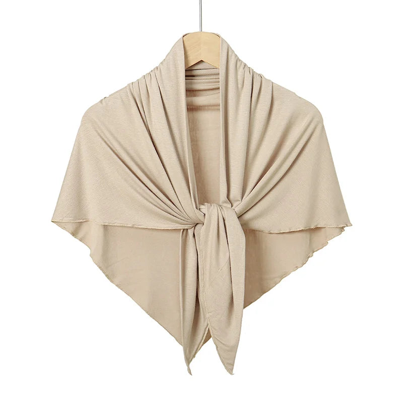 New Triangle Jersey Hijab Scarf For Women Muslim Shawls Headscarf Wraps Solid Color Scarves Head Wrap Islamic Turban Headband