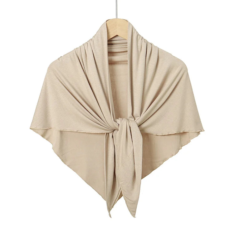 New Triangle Jersey Hijab Scarf For Women Muslim Shawls Headscarf Wraps Solid Color Scarves Head Wrap Islamic Turban Headband