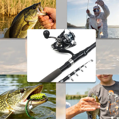 86-Piece Telescopic Fishing Rod & Reel Combo Kit, Portable Bass Fishing Tackle Set With Lures, Line, Hooks & Carry Bag For Freshwater Fishing
