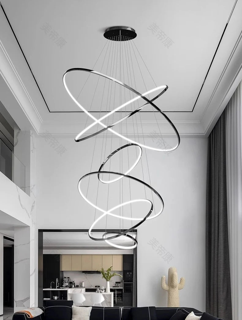 Nordic home decoration, stair chandelier, living room and dining room Pendant lights, ceiling light, indoor lighting