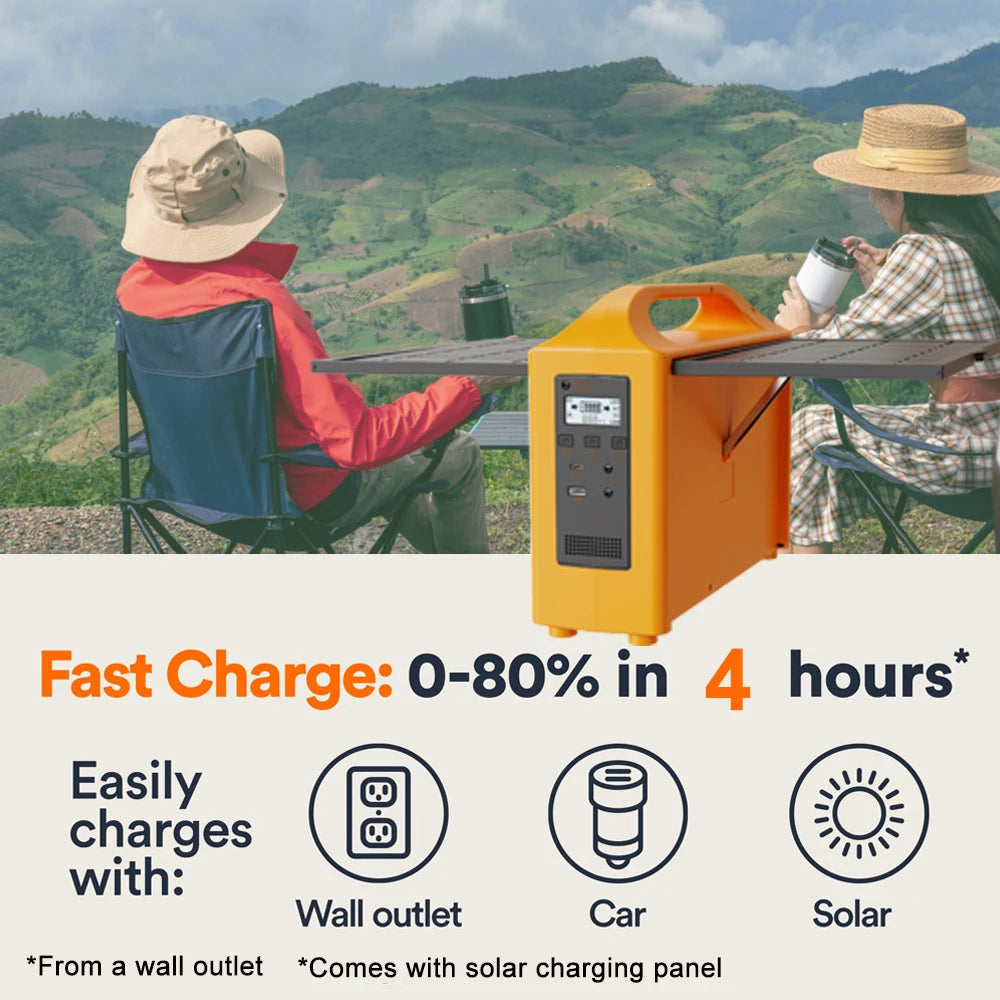 jsdsolar 100W Portable Solar Power Station Generator Output AC 220V 110V LiFePO4 Power Bank UPS Power Plant For Outdoor Camping