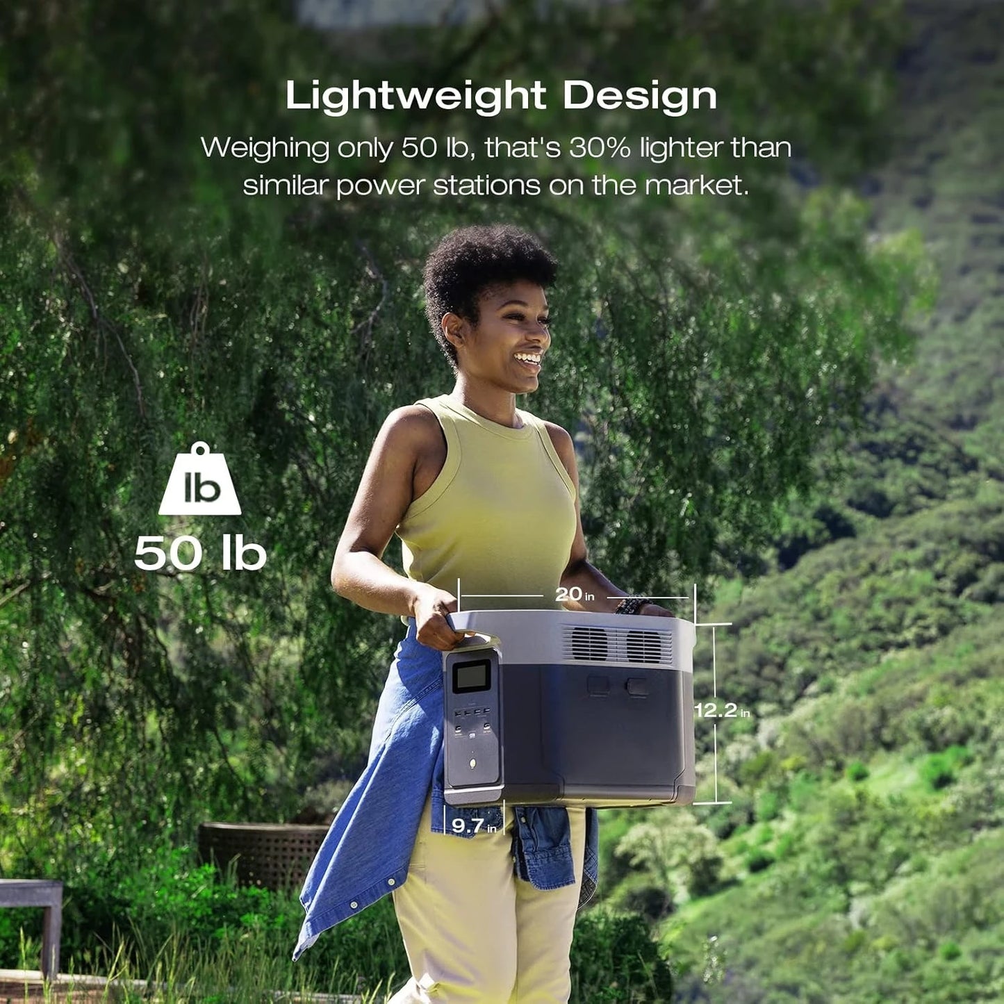 2400W Portable Power Station LFP Solar Generator 2048Wh Fast Charging 1 Hour Home Backup Solar Panel Optional