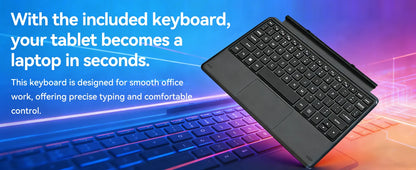 2-in-1 10.1 Inch Tablet Laptop Intel 6500Y 8GB+256GB SSD 1280*800 350Nits Windows 11 Type-C USB3.0 micro HDMI Wifi5 BNCF W1001