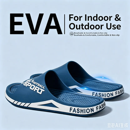 New Men's Slippers for Summer Outdoor Wear, EVA Sports Trend, Couple's Home Bathroom, Soft Soled Home, Men's Cool Slippers