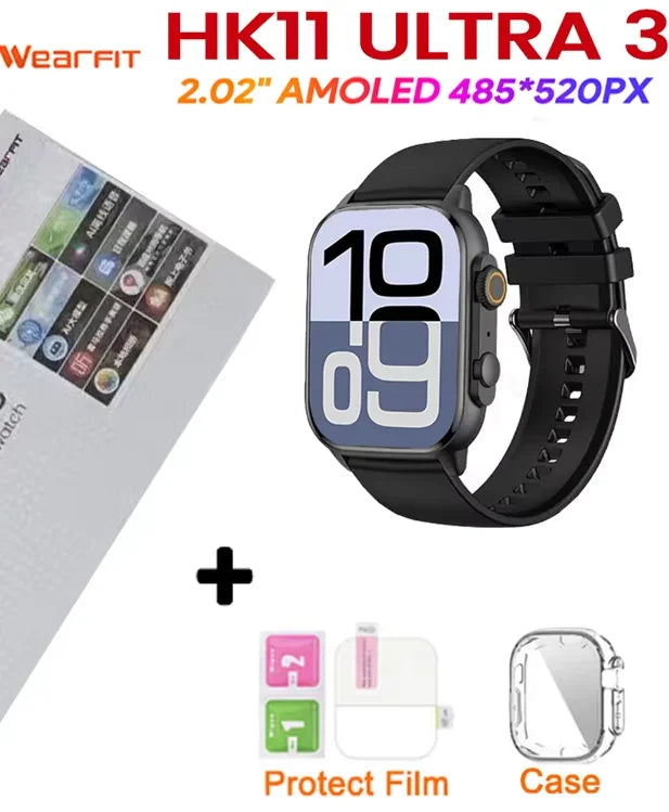 2025 HK11 ULTRA 3 Smartwatch 49mm HD AMOLED Bluetooth Network ChatGPT Call Robot Clock NFC Compass Men Women Smart Watch