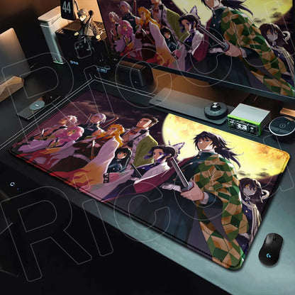 HD Printing Anime Mousepad Non-slip Rubber Base Office Deskmat XXL Student Writing Keyboard D-Demon Slayer Pc Gaming Accessories