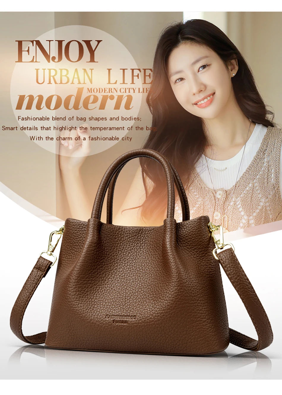 Women Soft Leather Top-Handle Bags Luxury Designer Handbag Solid Color Ladies Shoulder Crossbody Bag And Purse Commuting Sac