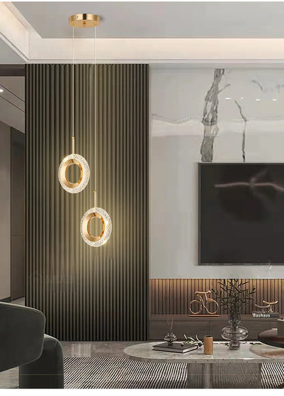 Nordic Ring LED Pendant Lights Indoor Hanging Lamp Room Decor For Bedside Bedroom Living Room Modern Pendant Lamp