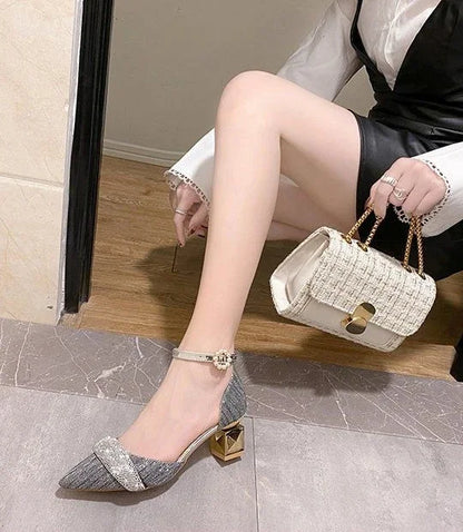 Thick Heel Women's Sandals Outdoor 2025 Trend The Best Low Price Shoe On Sale Chic and Elegant Summer Offers Luxury Ladies Shoes