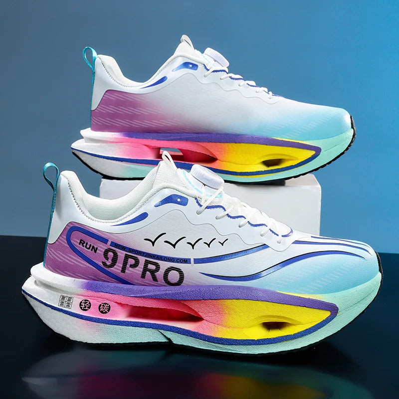 Unisex Running Shoes 2025 New Lightweight Cushioning Thick Sole Sports Training Sneakers Daily Wear Tennis Shoes for Men Women