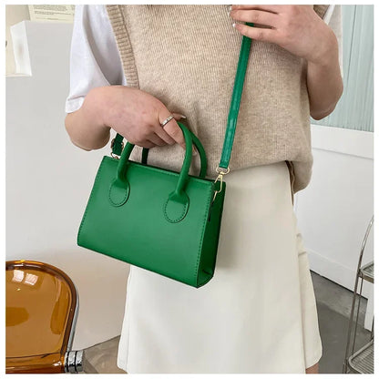 Minimalist Black Small Square Bag All-Match Top Handle Purse Classic Shoulder Bag for Work Women Handbags Crossbody Bags Purse