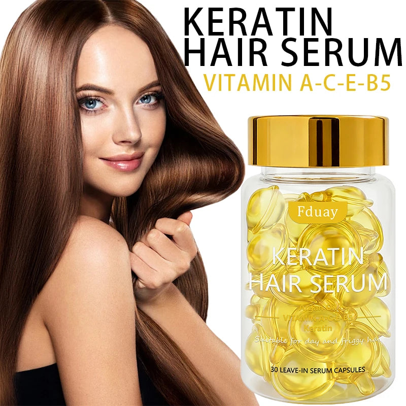 Australian Hair Care Non-Wash Essential Oil Rich in Keratin & Jojoba Seed Oil for Smooth Hair 1.5ml X 30pcs per Bottle