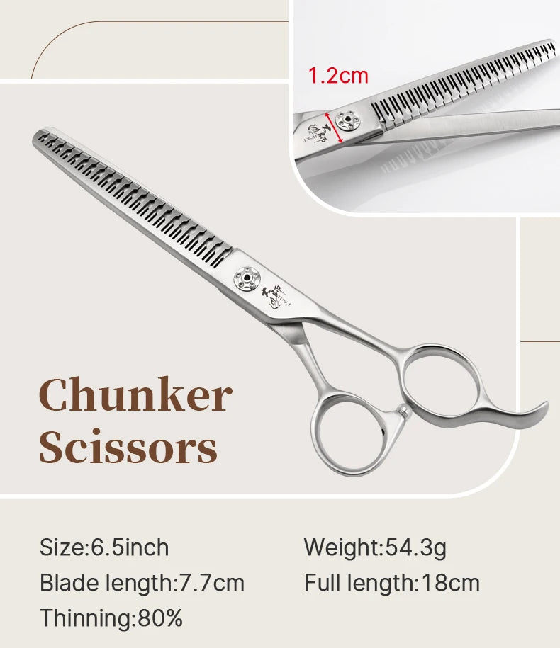 Fenice Slim Narrow Dog Grooming Scissors Set Straight/Curved/Thinner/Chunker Shears Scissors Specialized for KR and JP Groomers