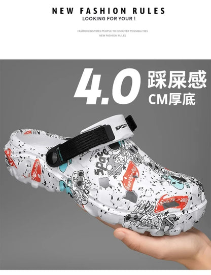 Plus Size 48 49 Men's Summer Clogs Sandals Eva Slippers Men Fashion New Flat Sandals Men Women Leisure Slides Men Casual Shoes