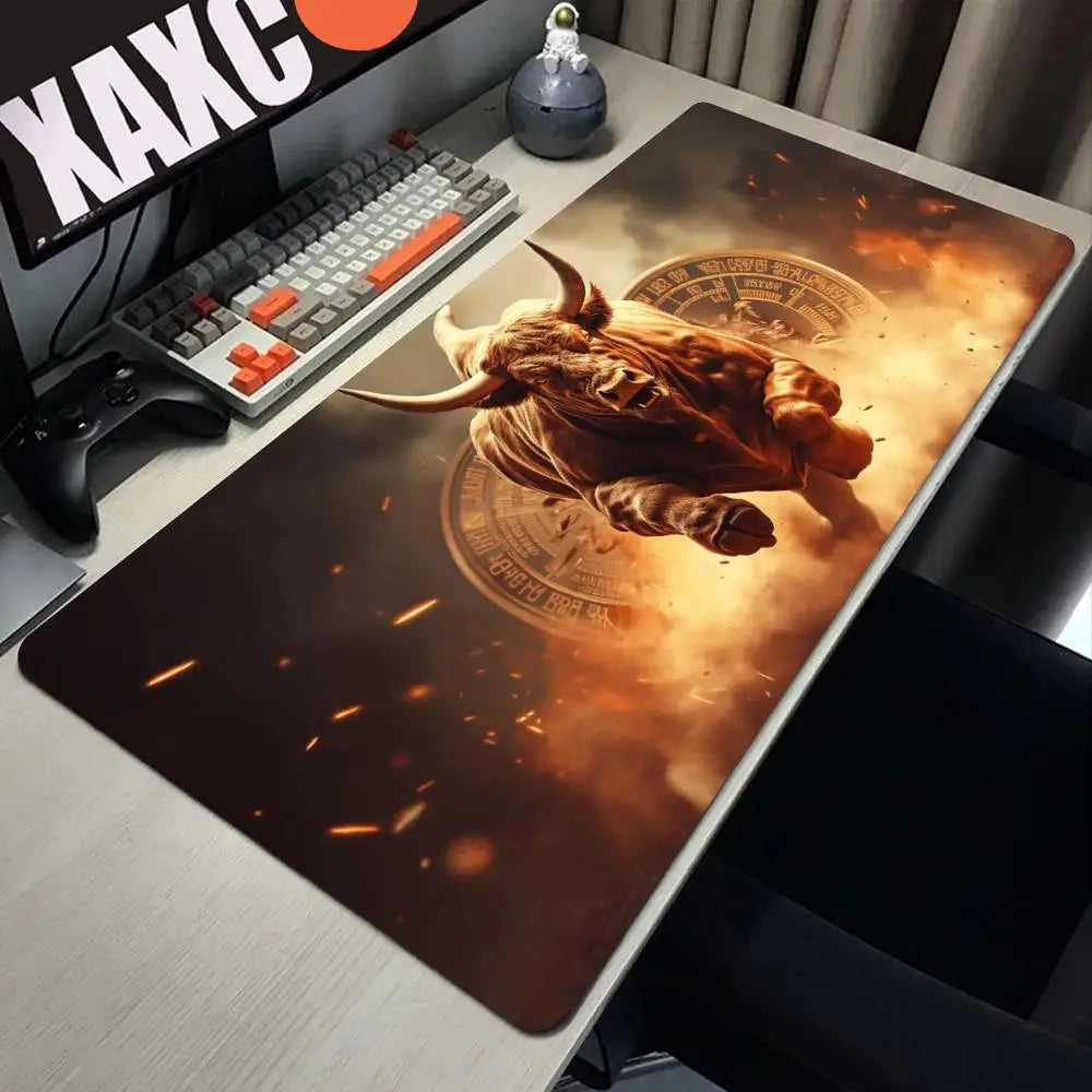 Computer Mouse Mat Stock Market Candle Chart Gaming Mouse Pad Gamer Locking Edge Computer Mousepad Game HD Print Keyboard Pads