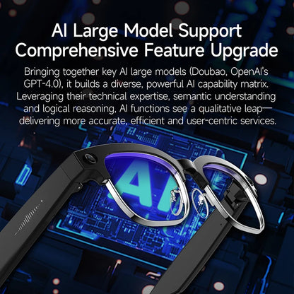 2026 New Smart AI Glasses AI Intelligent Translation 4K Ultra HD 8MP HD Camera AI Voice Wake-up Photo Recording AI Smart Glasses