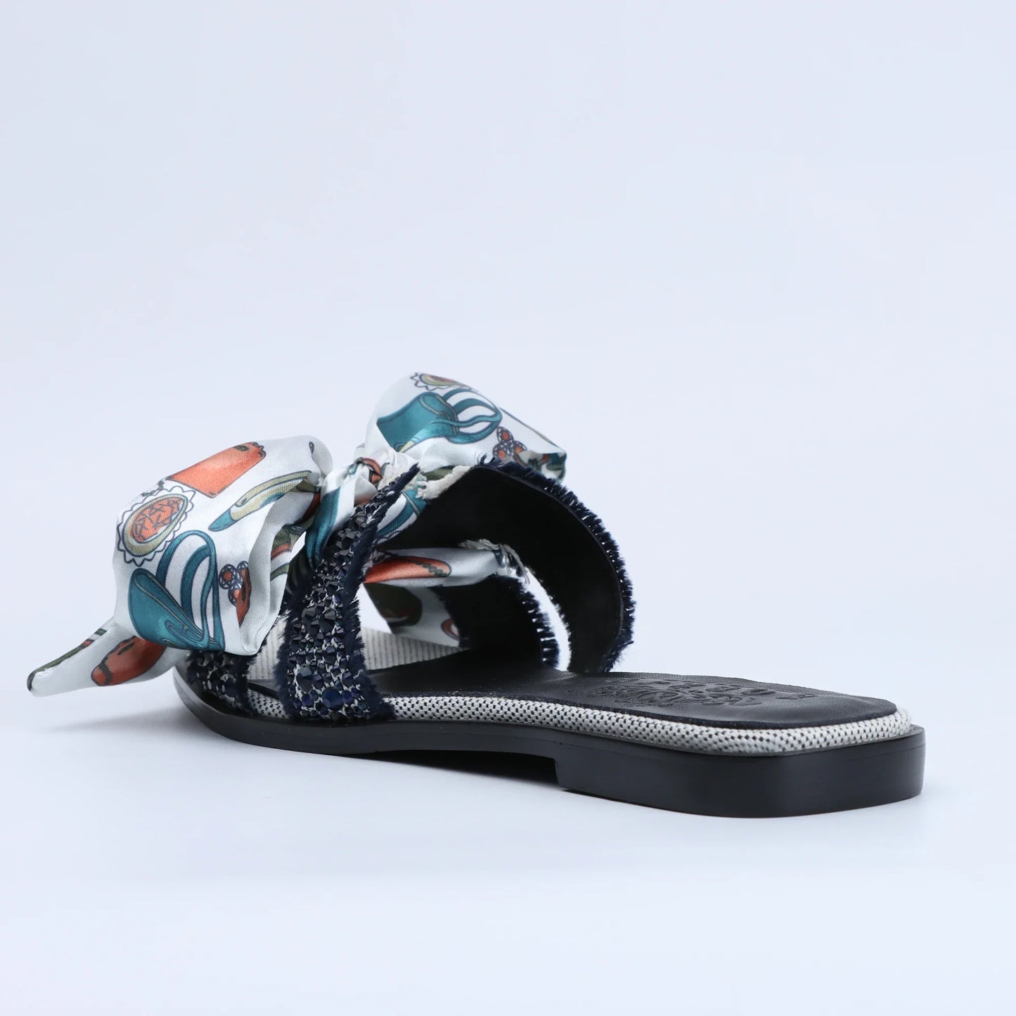 Flat Luxury Rhinestone Sandals Women's Summer Brand Sandals Cute Slide Sandals 204