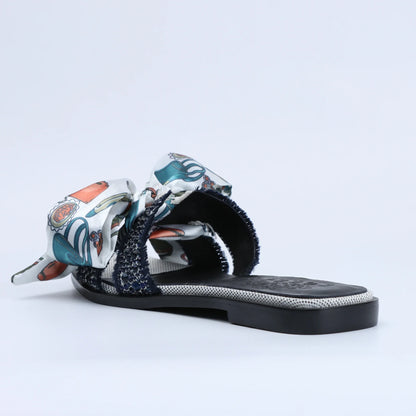 Flat Luxury Rhinestone Sandals Women's Summer Brand Sandals Cute Slide Sandals 204