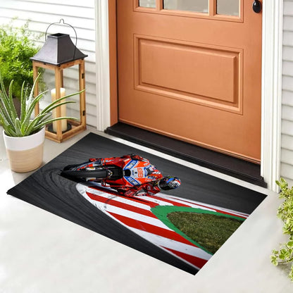 Motorcycle Carpet Garage Mat Racing Cool Moto Display Motorcycle Display Mat Hallway Anti-slip Home Decoration Rug Customized