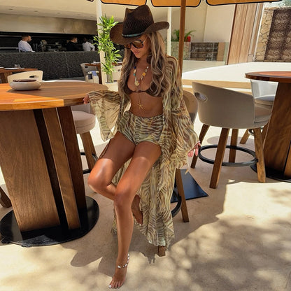 Zebra print 3 Pieces Micro Bikini 2026 Sexy Swimsuit Women Swimwear Biquini Female Bodysuit Bathing Suits Cover Up Long Skirt