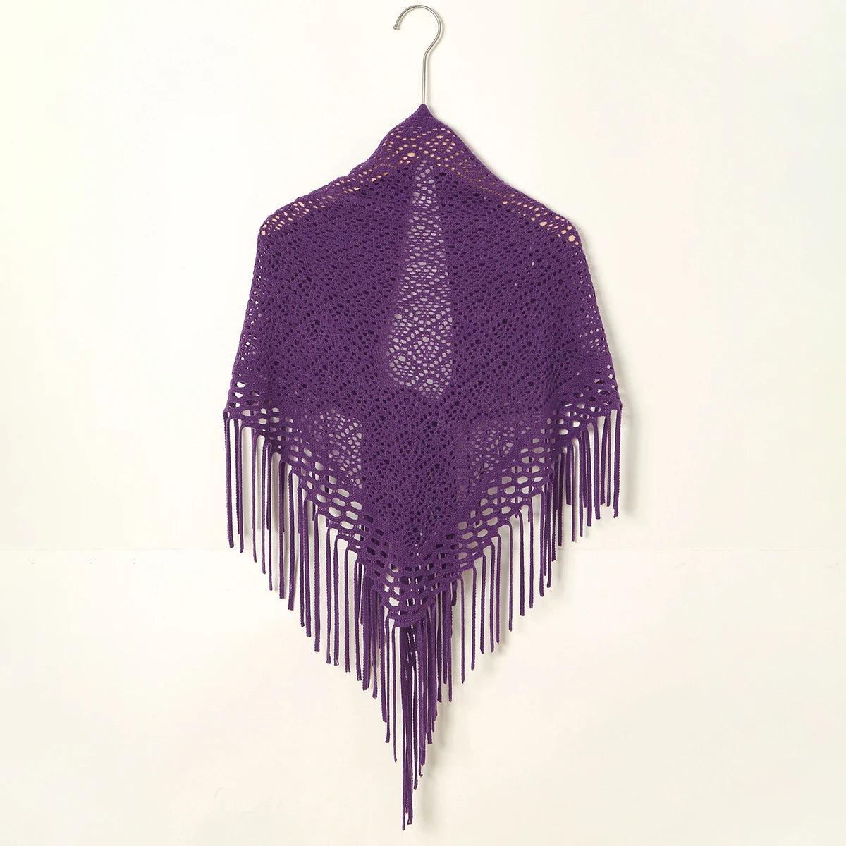 Knit Hollow Out Fake Collar Warm Tassel Shawl Scarf Fashion Pullover Lightweight Solid Knitted Large Scarfs Women Muffler Wrap