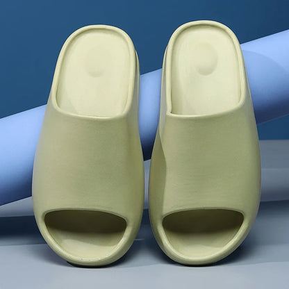 Summer Slippers Men Women Indoor EVA Soft Bottom Sandals Open Toe Trend Slides Beach Shoes Slippers Home Shoes Size 35-46