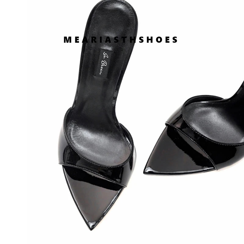 Super-high Heel Slippers Women Shoes Summer Peep Toe Mixed Colors Stiletto Sandals Sexy Party Ladies Shoes Luxury Woman Pumps