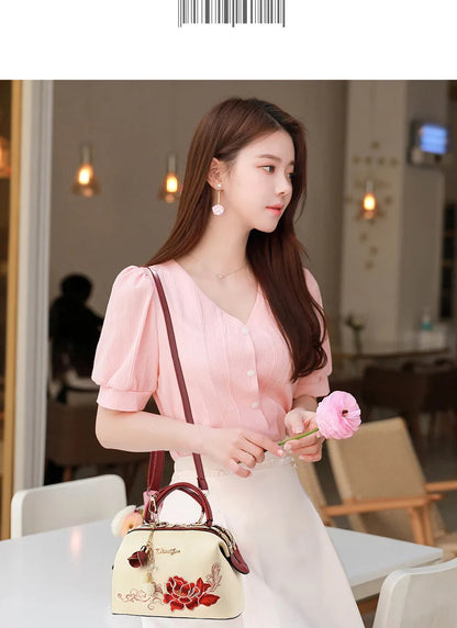 New Woman shoulder bag Large capacity Handbag for Women Crossbody bag Lychee pattern Portable bucket bag ladies messenger bags
