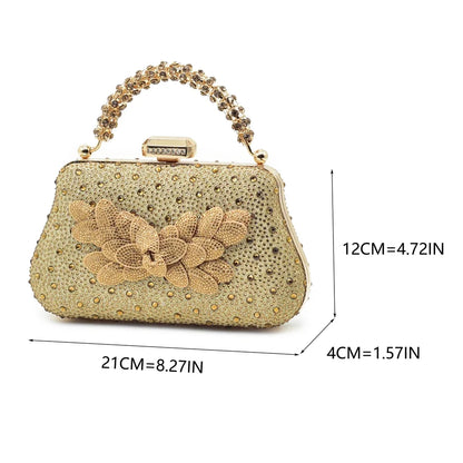 Original Italian Shoes and Bag Set for Women Full Rhinestone Chic and Elegant Woman Shoes and Bag for Party Wedding Pumps