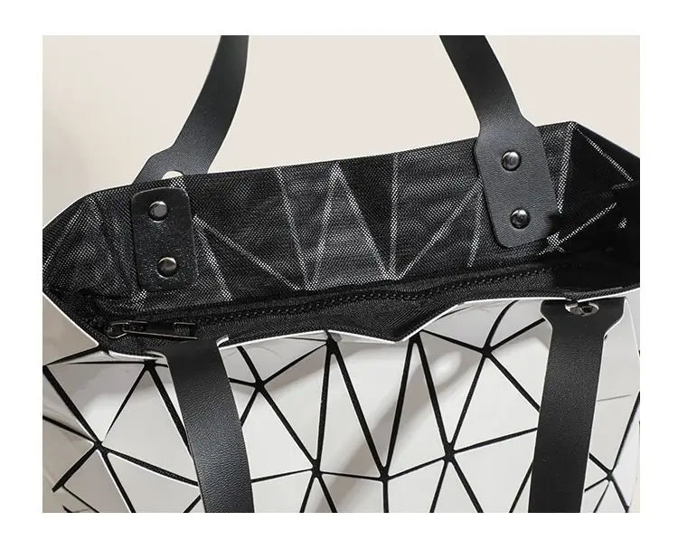 Luminous Bag Reflective Geometric Bags for Women 2024 Quilted Shoulder Bags Totes Female Handbags Bolsa Feminina Sac À Main