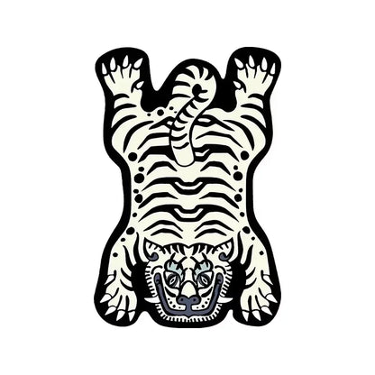VIKAMA Cartoon Tiger Carpet - Durable and Easy to Clean Home Decor Living Room Sofa Coffee Table Rug Bedside Rug for Bedroom