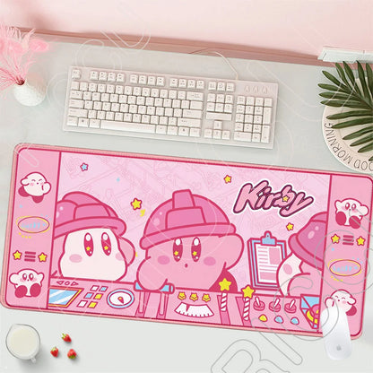 HD Printing Mouse Pad Laptop Extended protective Pad Computer Game Mousepad Cartoon K-Kirby PC Accessories Keyboard XXL Desk mat