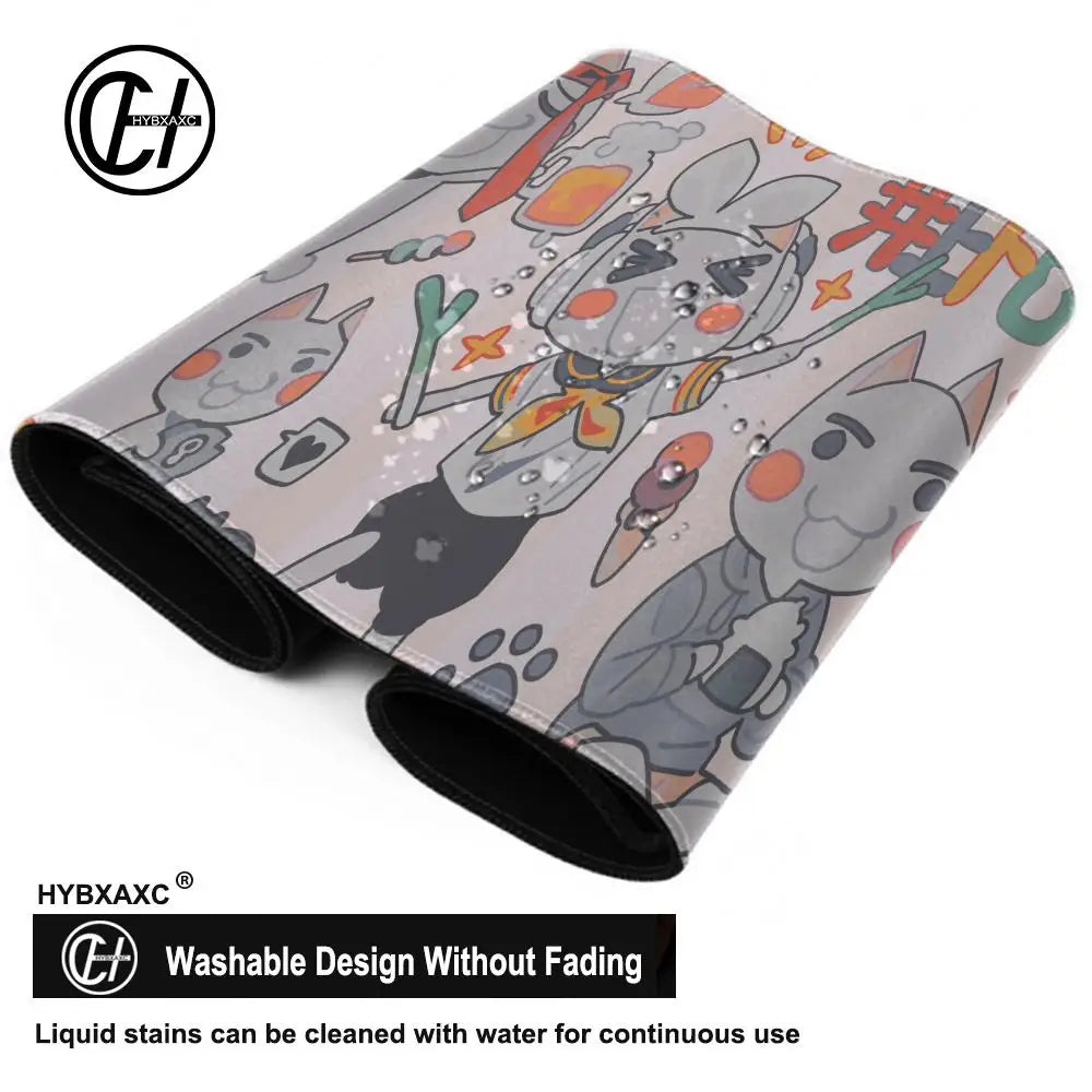HYBXAXC Cute T-Toro I-Inoue Cat Mouse Pad Non-slip Desk Mat PC Laptop Accessories Rubber Office Keyboard Large Gamers Decoracion