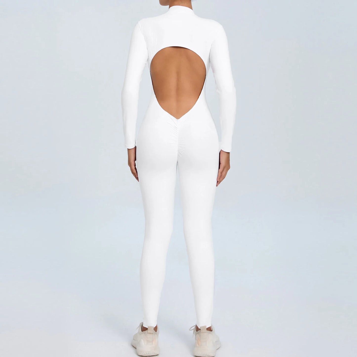 2026 Pad Zipper Long Sleeve Yoga Set Women One Piece Jumpsuit Gym Workout Shorts Fitness Bodysuit Sports Athletic Suit XP358