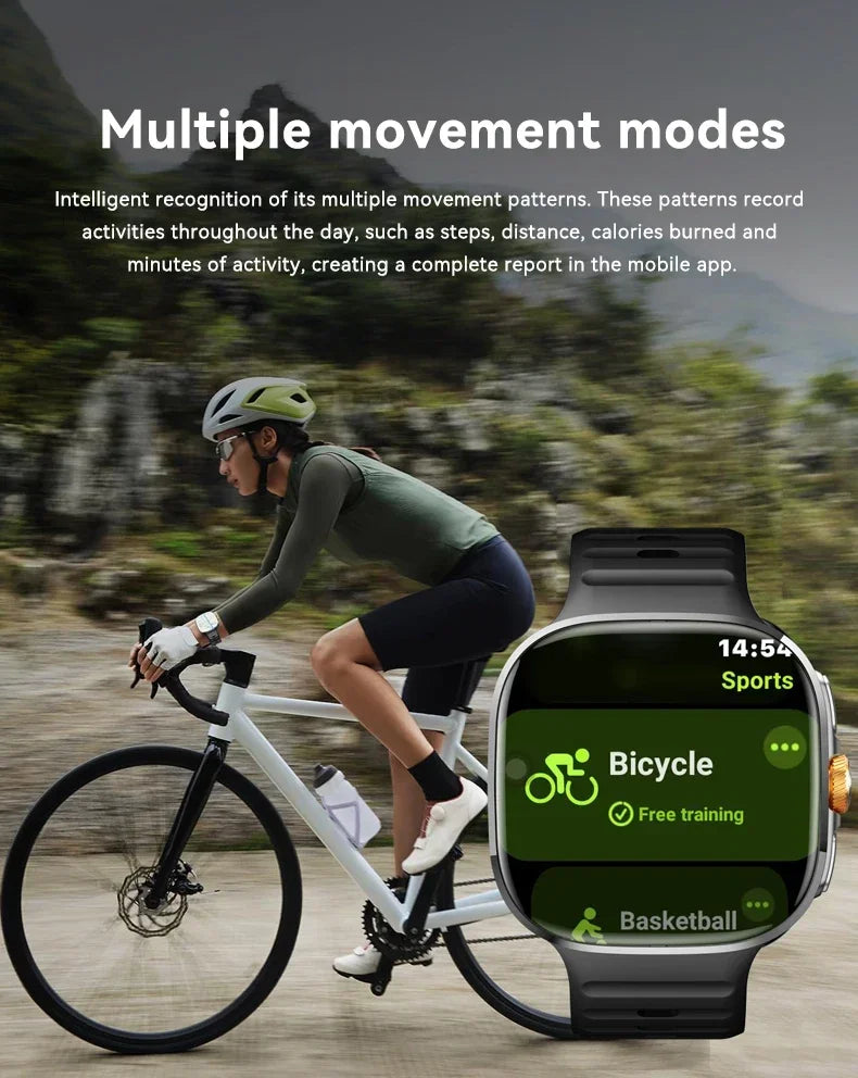 M99 5G Smartwatch: 2.4" AMOLED Screen, Rotating Camera, SIM & WiFi Support for Standalone Calls and Social Media.