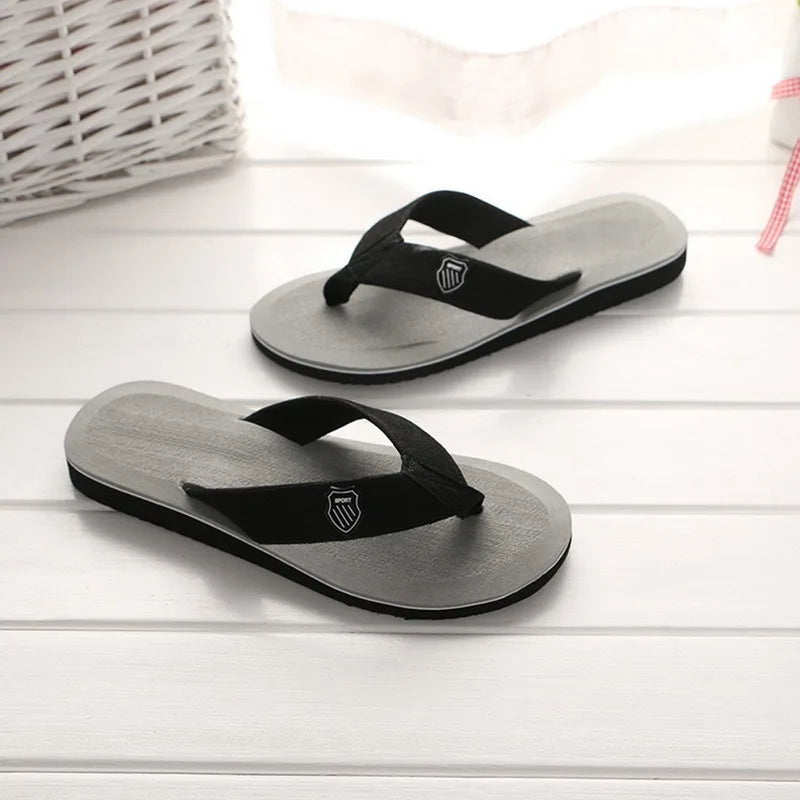 Men Flip Flops Beach Sandals Summer Slippers Non-Slip Casual Flat Shoes 2024 Slippers Indoor House Shoes For Men Outdoor Slides