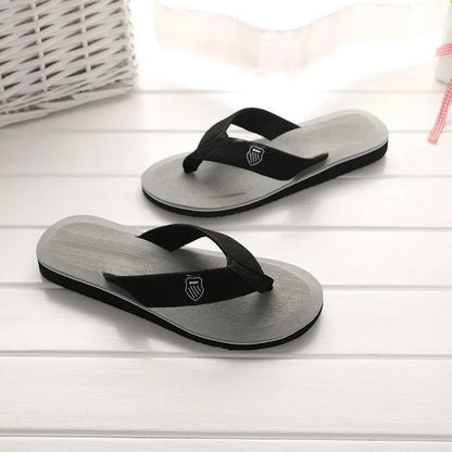 Men Flip Flops Beach Sandals Summer Slippers Non-Slip Casual Flat Shoes 2024 Slippers Indoor House Shoes For Men Outdoor Slides