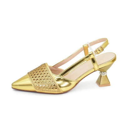 Shoe and Bags for Women Nigeria Party Women Nigerian Italian Shoes and Bags Set with Rhinestone Elegant Woman Heeled Pumps