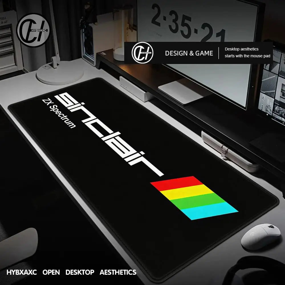 Retro S-Sinclair Z-ZX Spectrum Cool Mouse Pad For Office Gaming And Keyboard Non-Slip Large XXL Big Waterproof Table Pad HYBXAXC