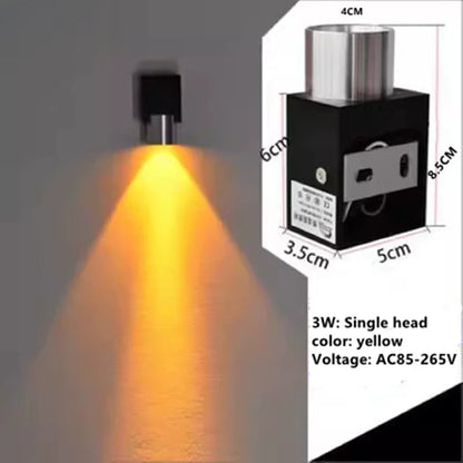 Indoor LED wall lamp 3W 6W aluminum lighting bedroom living room decoration corridor bar KTV lamp corridor wall lamp A85-265V