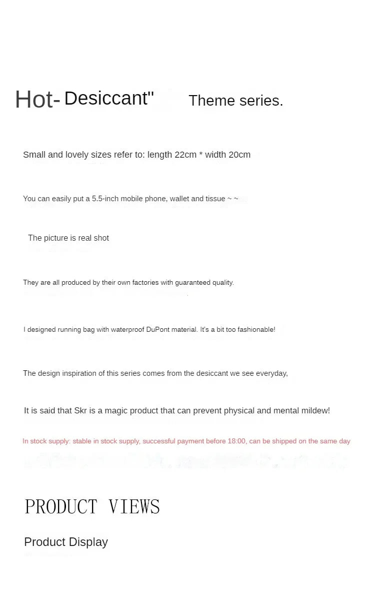 Simulated Desiccant Women Bag Dupont Paper Shoulder Bags 2024 Fashion Letter White Small Crossbody Bag Chest Bag Purse Phone