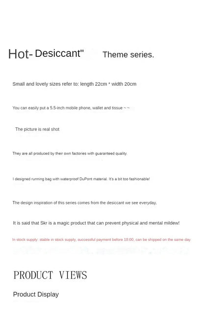 Simulated Desiccant Women Bag Dupont Paper Shoulder Bags 2024 Fashion Letter White Small Crossbody Bag Chest Bag Purse Phone
