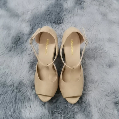Platform Open Toe High Heels Summer Women Ankle Strap Sandals Sexy 14cm High Heels Buckle Thick Pumps Wedding Jazz Dance Shoes