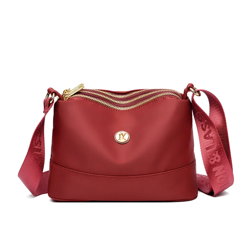High Quality Women's Waterproof Nylon Multilayer Crossbody Bag Ladies Large Capacity Handbag Purse Female Shoulder Bags 3 Layers