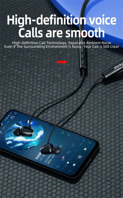 Lenovo Bluetooth Earphones HE05X Wireless Earbuds Magnetic Neckband Earphone Waterproof Sport Headset Mic Noise Cancelling