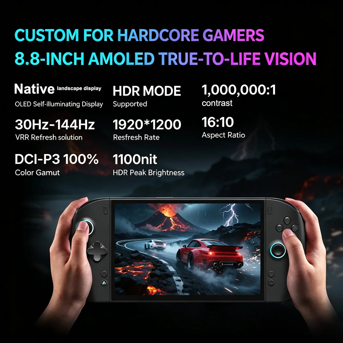 ONEXPLAYER X2 Mini 3-in-1 Handheld Game Console Intel Arc G3 Extreme 8.8'' AMOLED 144Hz Windows Portable Gaming PC Tablet Laptop