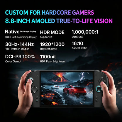 ONEXPLAYER X2 Mini 3-in-1 Handheld Game Console Intel Arc G3 Extreme 8.8'' AMOLED 144Hz Windows Portable Gaming PC Tablet Laptop